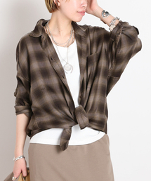 AP STUDIO | オーバーダイオンブレチェックシャツ(シャツ/ブラウス)