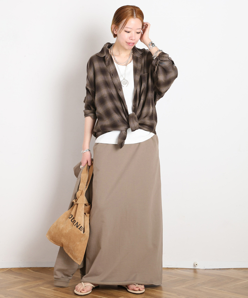 AP STUDIO（エーピーストゥディオ）の「オーバーダイオンブレチェックシャツ（シャツ/ブラウス・レディース・スミクロ/ブラウン・FREE）」の20枚目の写真