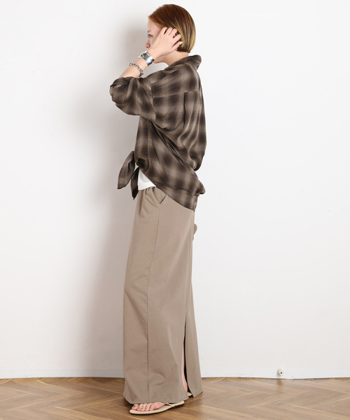 AP STUDIO（エーピーストゥディオ）の「オーバーダイオンブレチェックシャツ（シャツ/ブラウス・レディース・スミクロ/ブラウン・FREE）」の21枚目の写真