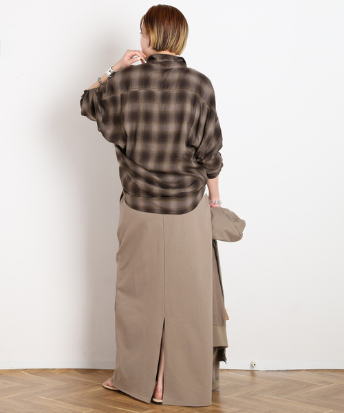 AP STUDIO（エーピーストゥディオ）の「オーバーダイオンブレチェックシャツ（シャツ/ブラウス・レディース・スミクロ/ブラウン・FREE）」の22枚目の写真