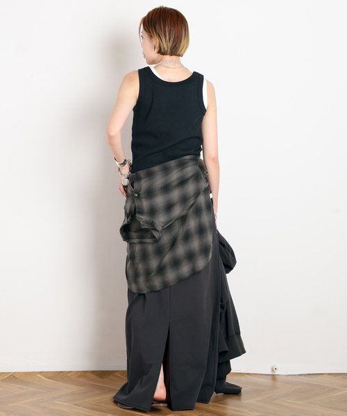 AP STUDIO（エーピーストゥディオ）の「オーバーダイオンブレチェックシャツ（シャツ/ブラウス・レディース・スミクロ/ブラウン・FREE）」の5枚目の写真