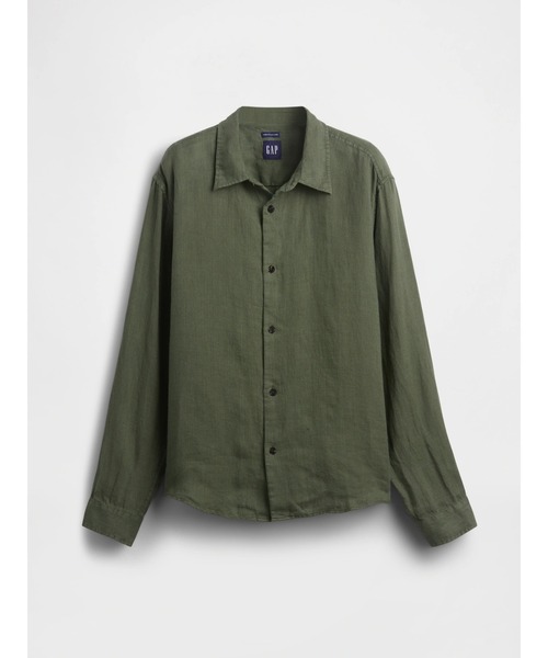 GAP（ギャップ）の「リネン100% リラックスフィットシャツ（シャツ/ブラウス・メンズ・イエロー/ピンク/グリーン・XL/M/S/L/XS）」の12枚目の写真