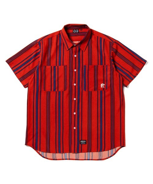 430（フォーサーティ）の「mhs2613- S-S DRP STRIPE SHIRT ストライプシャツ(26-084)（シャツ/ブラウス・メンズ・ブルー/オフホワイト/イエロー/ブラック/レッド・3/2/1/0）」の5枚目の写真
