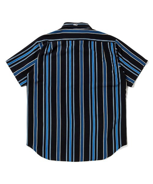 430（フォーサーティ）の「mhs2613- S-S DRP STRIPE SHIRT ストライプシャツ(26-084)（シャツ/ブラウス・メンズ・ブルー/オフホワイト/イエロー/ブラック/レッド・3/2/1/0）」の16枚目の写真