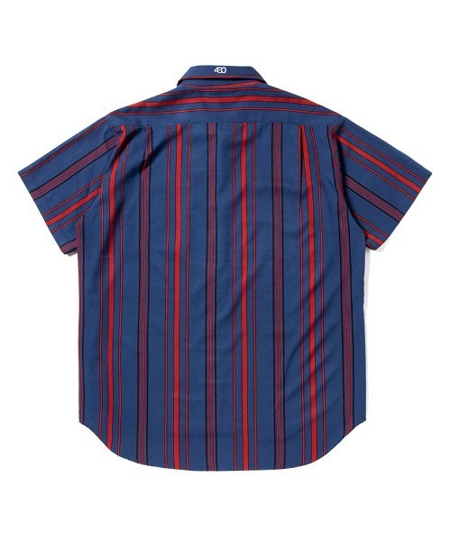 430（フォーサーティ）の「mhs2613- S-S DRP STRIPE SHIRT ストライプシャツ(26-084)（シャツ/ブラウス・メンズ・ブルー/オフホワイト/イエロー/ブラック/レッド・3/2/1/0）」の17枚目の写真