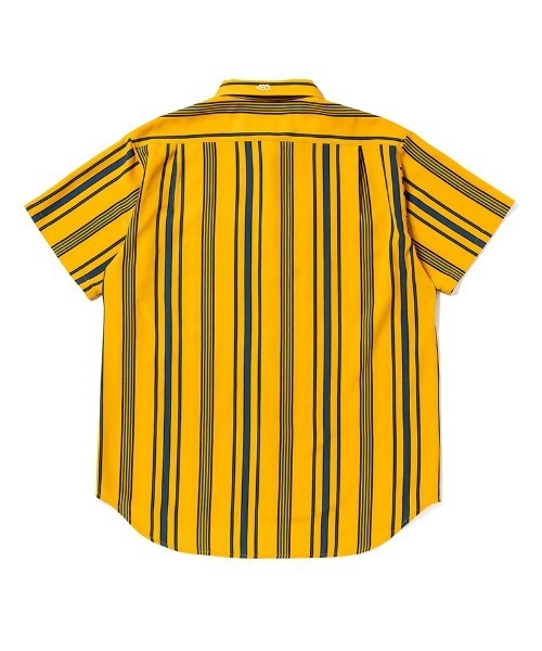 430（フォーサーティ）の「mhs2613- S-S DRP STRIPE SHIRT ストライプシャツ(26-084)（シャツ/ブラウス・メンズ・ブルー/オフホワイト/イエロー/ブラック/レッド・3/2/1/0）」の19枚目の写真