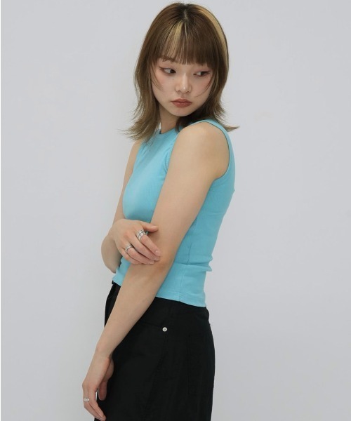 Enewd nina（エニュードニーナ）の「color rib tank top（タンクトップ・レディース・レッド/ブルー/アイボリー・FREE）」の3枚目の写真