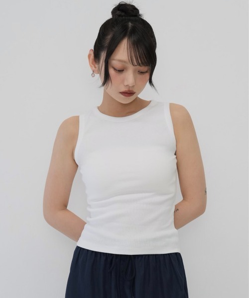 Enewd nina（エニュードニーナ）の「color rib tank top（タンクトップ・レディース・レッド/ブルー/アイボリー・FREE）」の4枚目の写真