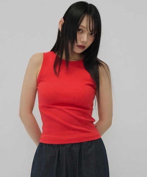 Enewd nina（エニュードニーナ）の「color rib tank top（タンクトップ・レディース・レッド/ブルー/アイボリー・FREE）」の6枚目の写真