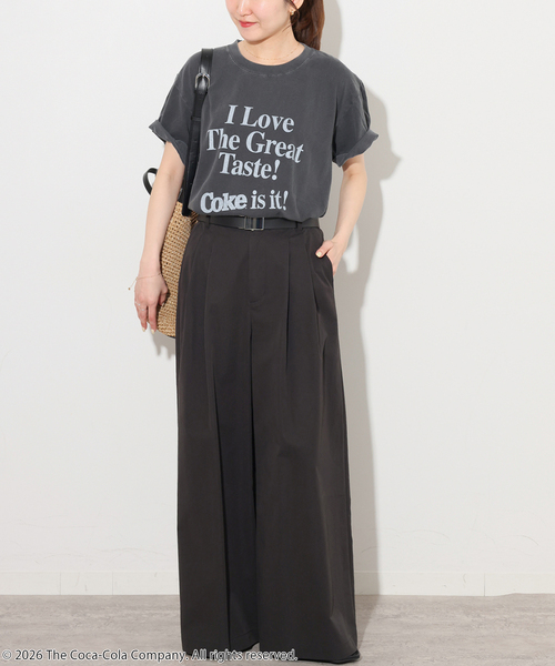 JOURNAL STANDARD relume(ジャーナルスタンダード レリューム)の「コットンナイロンタックワイドロングパンツ(チノパンツ・レディース・カーキ/ブラック/ベージュ・38/36)」の4枚目の写真