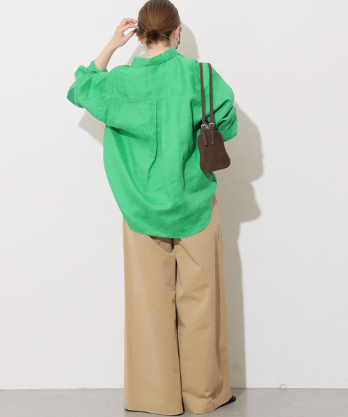 JOURNAL STANDARD relume(ジャーナルスタンダード レリューム)の「コットンナイロンタックワイドロングパンツ(チノパンツ・レディース・カーキ/ブラック/ベージュ・38/36)」の12枚目の写真