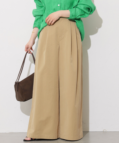 JOURNAL STANDARD relume(ジャーナルスタンダード レリューム)の「コットンナイロンタックワイドロングパンツ(チノパンツ・レディース・カーキ/ブラック/ベージュ・38/36)」の14枚目の写真