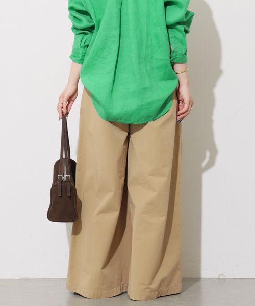 JOURNAL STANDARD relume(ジャーナルスタンダード レリューム)の「コットンナイロンタックワイドロングパンツ(チノパンツ・レディース・カーキ/ブラック/ベージュ・38/36)」の16枚目の写真