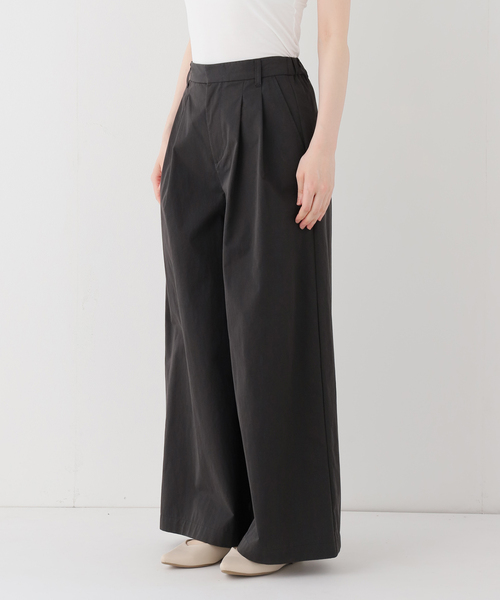JOURNAL STANDARD relume(ジャーナルスタンダード レリューム)の「コットンナイロンタックワイドロングパンツ(チノパンツ・レディース・カーキ/ブラック/ベージュ・38/36)」の20枚目の写真