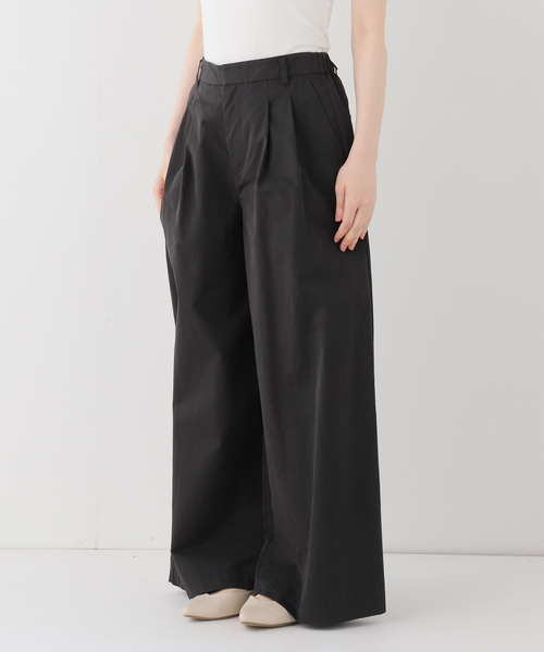 JOURNAL STANDARD relume(ジャーナルスタンダード レリューム)の「コットンナイロンタックワイドロングパンツ(チノパンツ・レディース・カーキ/ブラック/ベージュ・38/36)」の21枚目の写真