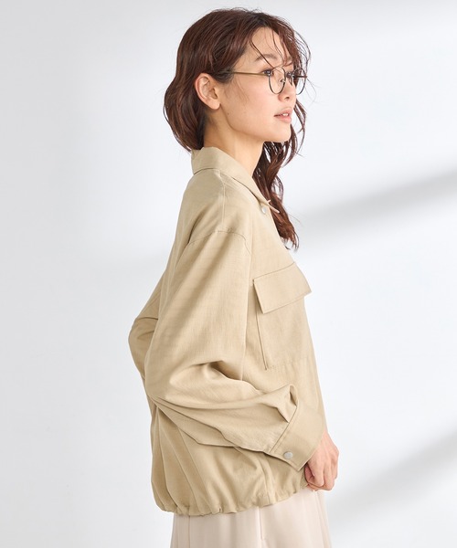 GALLORIA(ギャローリア)の「両ポケブルゾン(ブルゾン・レディース・カーキ/ベージュ・L/LL/M/S)」の3枚目の写真