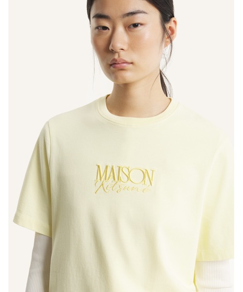 Maison Kitsune(メゾンキツネ)の「ALBUM LOGO COMFORT TEE-SHIRT(Tシャツ/カットソー・レディース・ライトイエロー・M/S/XS)」の6枚目の写真