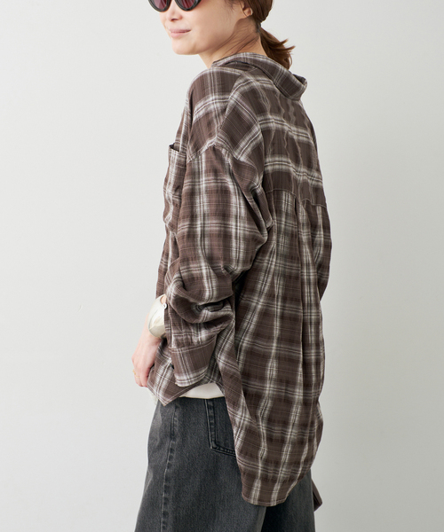 Deuxieme Classe(ドゥーズィエムクラス)の「追加 Deveaux Check Wash シャツ(シャツ/ブラウス・レディース・ブラウン・FREE)」の19枚目の写真