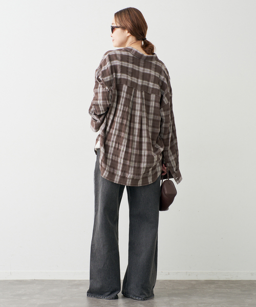 Deuxieme Classe(ドゥーズィエムクラス)の「追加 Deveaux Check Wash シャツ(シャツ/ブラウス・レディース・ブラウン・FREE)」の3枚目の写真