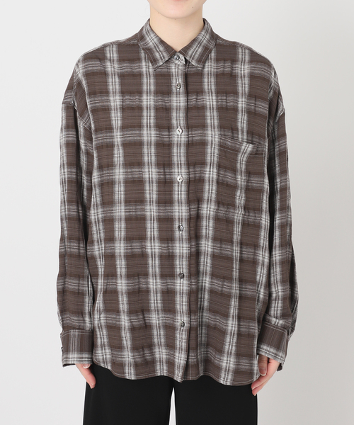 Deuxieme Classe(ドゥーズィエムクラス)の「追加 Deveaux Check Wash シャツ(シャツ/ブラウス・レディース・ブラウン・FREE)」の7枚目の写真