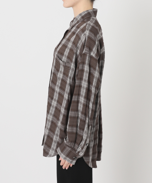 Deuxieme Classe(ドゥーズィエムクラス)の「追加 Deveaux Check Wash シャツ(シャツ/ブラウス・レディース・ブラウン・FREE)」の8枚目の写真