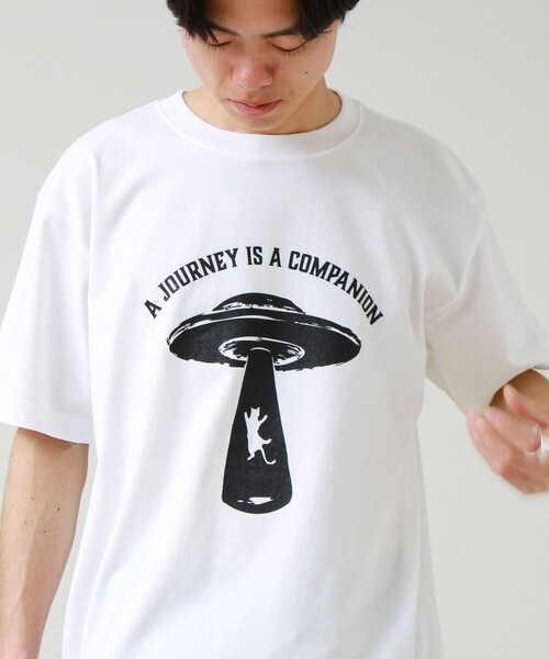 GLOSTER(グロスター)の「【ABDUCTION】T-shirts(Tシャツ/カットソー・メンズ・オフホワイト/イエロー/ブラック・L/M/S)」の1枚目の写真