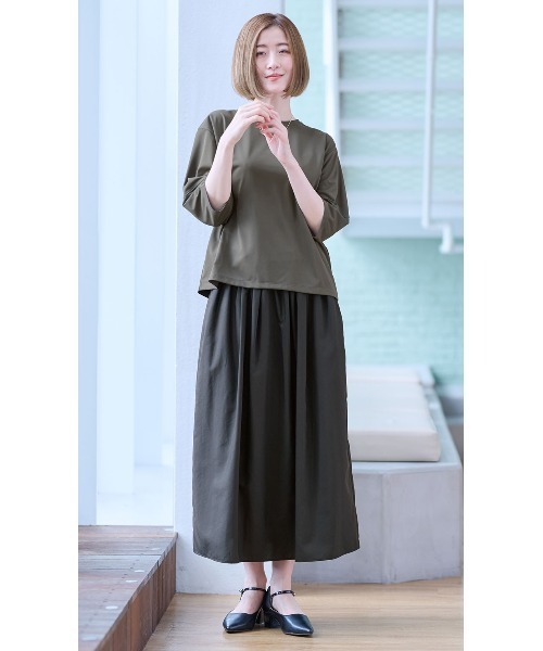 AOYAMA(アオヤマ)の「【ランタンスリーブ】透けないカットソー(Tシャツ/カットソー・レディース・グレー・L/S/M)」の4枚目の写真