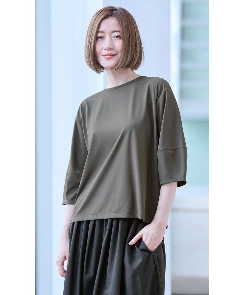 AOYAMA(アオヤマ)の「【ランタンスリーブ】透けないカットソー(Tシャツ/カットソー・レディース・グレー・L/S/M)」の2枚目の写真