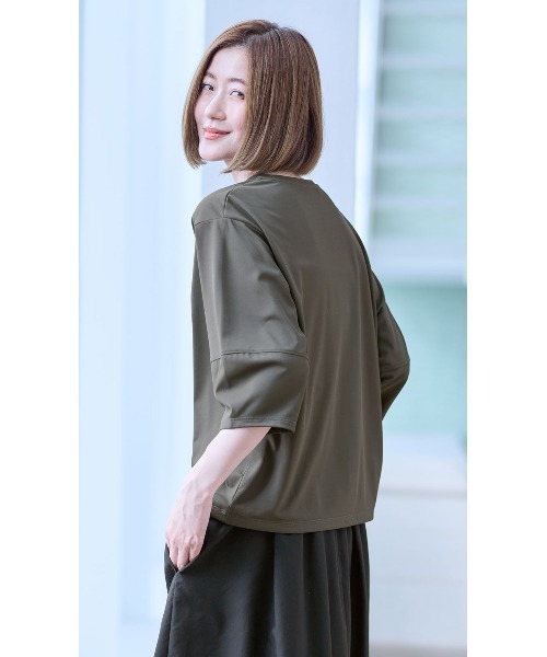 AOYAMA(アオヤマ)の「【ランタンスリーブ】透けないカットソー(Tシャツ/カットソー・レディース・グレー・L/S/M)」の3枚目の写真