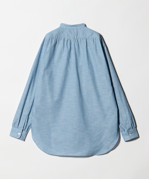 Camoshita(カモシタ)の「<Camoshita>シャンブレー バンドカラー シャツ(シャツ/ブラウス・メンズ・ベージュ/ライトブルー・M/L)」の3枚目の写真