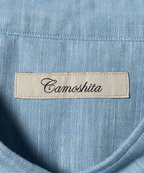 Camoshita(カモシタ)の「<Camoshita>シャンブレー バンドカラー シャツ(シャツ/ブラウス・メンズ・ベージュ/ライトブルー・M/L)」の5枚目の写真