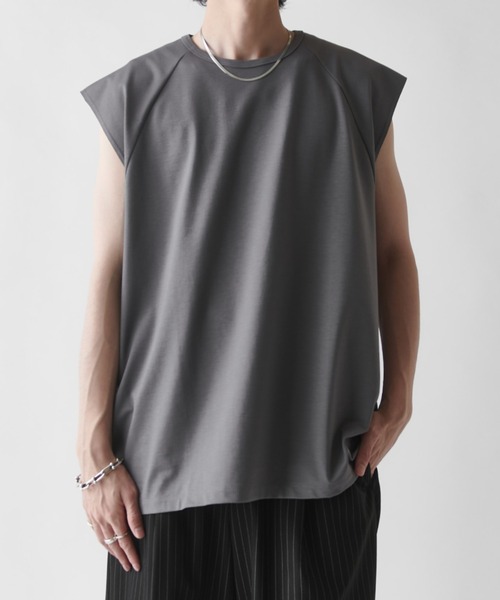 Lui's(ルイス)の「SHINE ノースリーブ(Tシャツ/カットソー・メンズ・ブラック/グレー/チャコールグレー/ホワイト・FREE)」の4枚目の写真