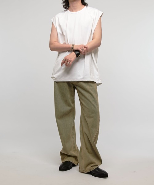 Lui's(ルイス)の「SHINE ノースリーブ(Tシャツ/カットソー・メンズ・ブラック/グレー/チャコールグレー/ホワイト・FREE)」の16枚目の写真