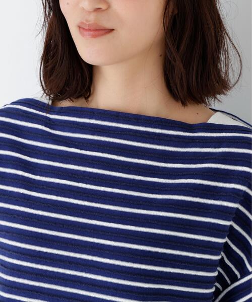 NATIC(ナティック)の「◆≪NATIC×human woman≫ロープボーダーカットソー(Tシャツ/カットソー・レディース・ダークインディゴブルー/チャコールグレー・MEDIUM)」の8枚目の写真