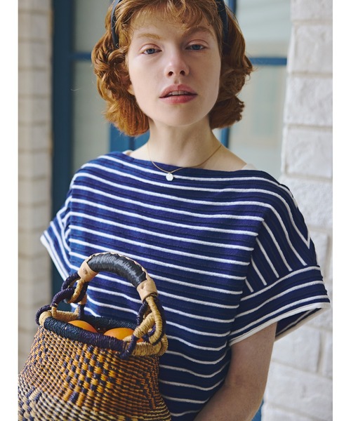 NATIC(ナティック)の「◆≪NATIC×human woman≫ロープボーダーカットソー(Tシャツ/カットソー・レディース・ダークインディゴブルー/チャコールグレー・MEDIUM)」の2枚目の写真