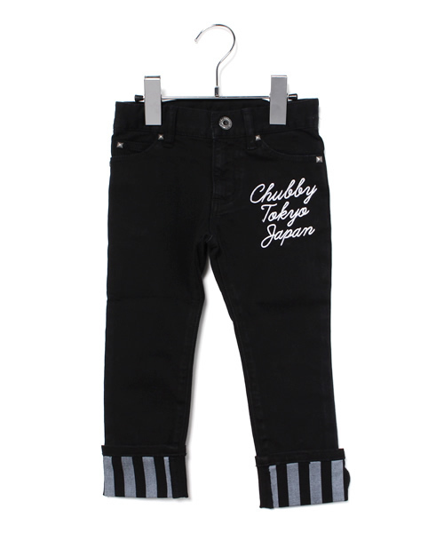 CHUBBYGANG（チャビーギャング）の「ストレッチツイル　カラースキニーパンツ（その他パンツ・キッズ・ホワイト/ブラック/イエロー/グリーン/レッド・110/130/120/100）」の3枚目の写真