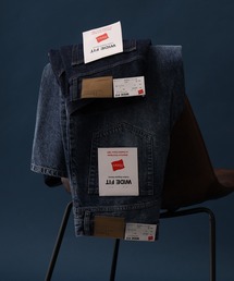 HANES デニム5ポケットパンツ ワイドフィット