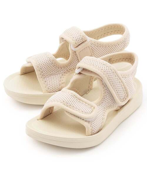 b・ROOM(ビールーム)の「メッシュフラットサンダル【子供服】【キッズ】【男の子】【女の子】(スニーカー・キッズ・アイボリー/ブラック・21cm/20cm/19cm/18cm/17cm)」の3枚目の写真