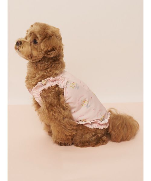 gelato pique（ジェラートピケ）の「【CAT&DOG】【接触冷感】シロクマひんやりスイーツ柄 Coolingフリルプルオーバー（ペットウェア・レディース・ブルー/ピンク・S/M/L）」の19枚目の写真