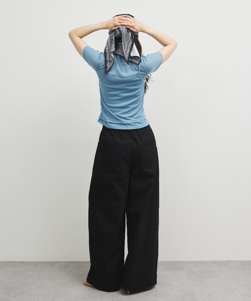 ELTONE（エルトーン）の「コットンツイルイージーパンツ（その他パンツ・レディース・ブラック/ネイビー/ベージュ・MEDIUM/SMALL）」の15枚目の写真