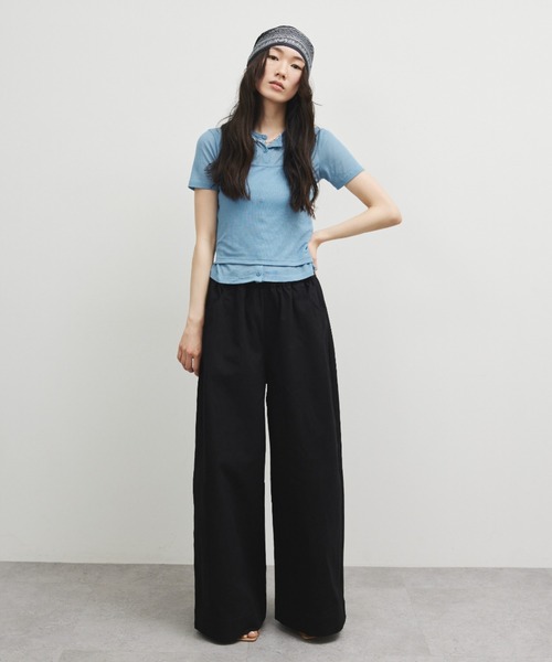 ELTONE（エルトーン）の「コットンツイルイージーパンツ（その他パンツ・レディース・ブラック/ネイビー/ベージュ・MEDIUM/SMALL）」の16枚目の写真