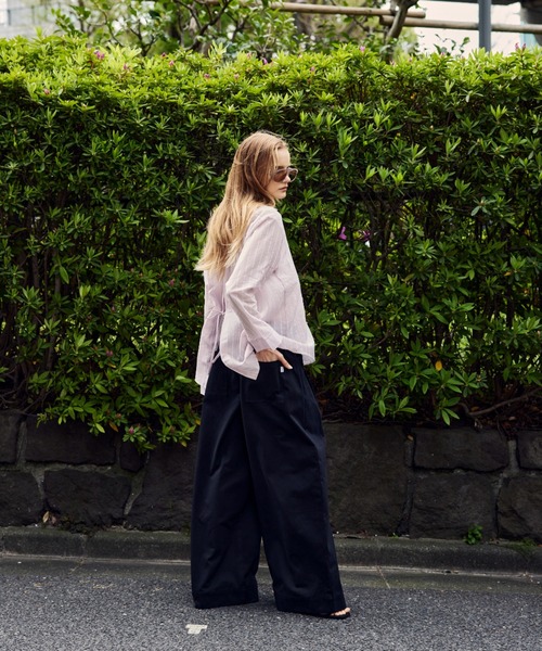 ELTONE（エルトーン）の「コットンツイルイージーパンツ（その他パンツ・レディース・ブラック/ネイビー/ベージュ・MEDIUM/SMALL）」の18枚目の写真