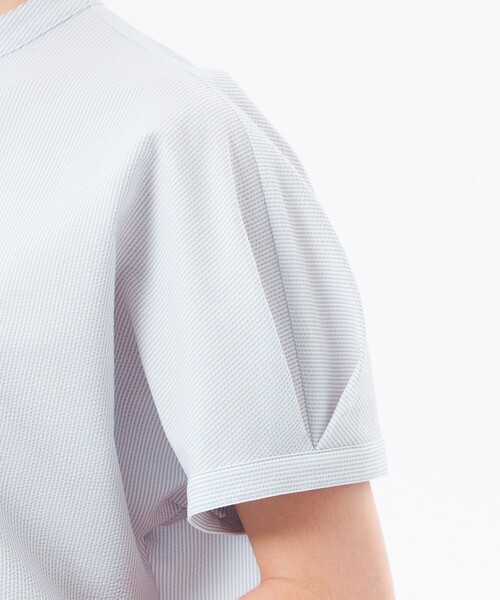 MACKINTOSH PHILOSOPHY（ﾏｯｷﾝﾄｯｼｭ ﾌｨﾛｿﾌｨｰ）の「【WEB&一部店舗限定】スキッパーサッカーブラウス（シャツ/ブラウス・レディース・ブラック/ダークネイビー/ブルー/ネイビー・36/38）」の12枚目の写真