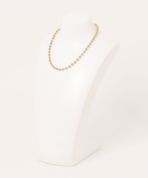 AMERICAN HOLIC（アメリカンホリック）の「【ステンレス】ボールチェーンマンテルネックレス（ネックレス・レディース・シルバー/ゴールド・FREE）」の3枚目の写真