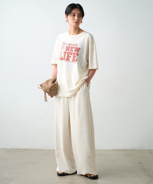 LOUNGEDRESS(ラウンジドレス)の「《腰回りカバー/着回し》イージーワイドタックパンツ(その他パンツ・レディース・ブラック/アイボリー/ベージュ・LARGE/MEDIUM/SMALL)」の14枚目の写真