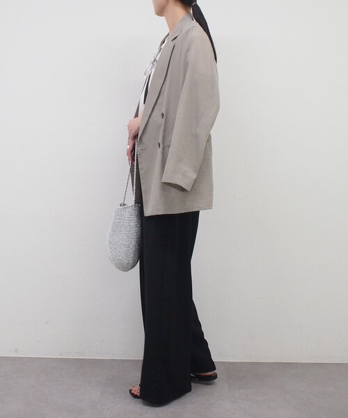 LOUNGEDRESS（ラウンジドレス）の「イージーワイドタックパンツ（その他パンツ・レディース・ブラック/アイボリー/ベージュ・LARGE/MEDIUM/SMALL）」の14枚目の写真