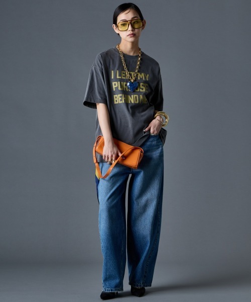 GEVS.(ジェイヴィス)の「綿100%ピグメント染プリントTシャツ<大きいサイズ有>GEVS.(Tシャツ/カットソー・レディース・チャコール/オフホワイト/グリーン系・M/L/LL/3L/4L/5L)」の12枚目の写真