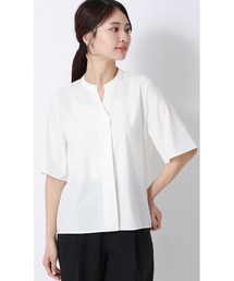 AOYAMA | 【みんなのブラウス】ゼロプレッシャーブラウス【キーネック】【半袖】【WEB限定】(シャツ/ブラウス)