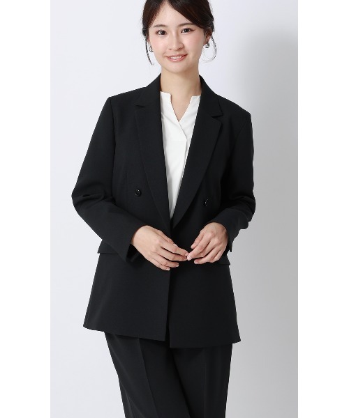 AOYAMA(アオヤマ)の「【みんなのブラウス】ゼロプレッシャーブラウス【キーネック】【半袖】【WEB限定】(シャツ/ブラウス・レディース・ホワイト/ネイビー・LL/L/M/S)」の7枚目の写真