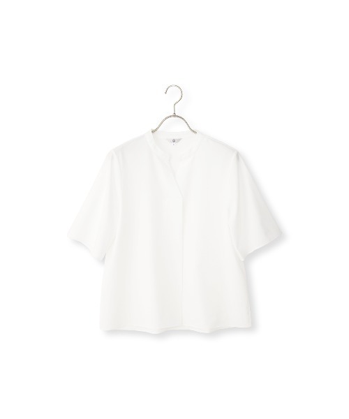 AOYAMA(アオヤマ)の「【みんなのブラウス】ゼロプレッシャーブラウス【キーネック】【半袖】【WEB限定】(シャツ/ブラウス・レディース・ホワイト/ネイビー・LL/L/M/S)」の8枚目の写真